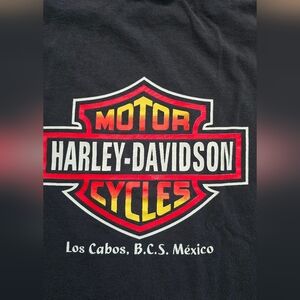 Harley-Davidson Vintage Logo Graphic Tee Los Cabos Mexico Large Men's